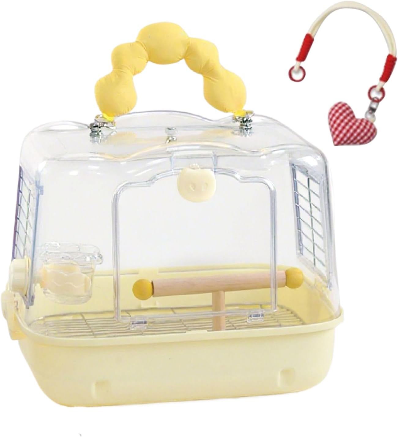 Transparent Bird Carrier, Parrot Travel Carry Bag, Lightweight with Mesh Ventilation, Soft Long Lasting Fabric Travel Tote, Carrier with Comfortable Handle, Bag for Budgies