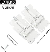 Vista 3 de Bisagras de portón de cierre automático, bisagras de hardware resistentes para vallas de madera/vinilo/PVC, bisagra de portón ajustable de 90 grados