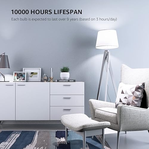 Miniatura 2 de Lepro Bombillas LED equivalentes a 100 W, 14 W, 1500 lúmenes, luz blanca diurna 5000 K, no regulable, base estándar A19 E26, vida útil de 10000