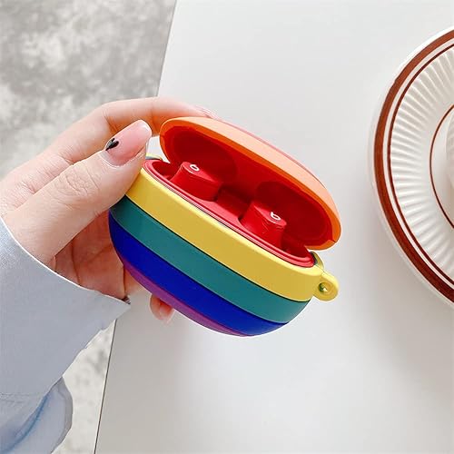 Miniatura 2 de Funda de silicona de goma de dibujos animados de diseño lindo compatible con New Beats Studio Buds 2021, funda divertida de silicona suave para