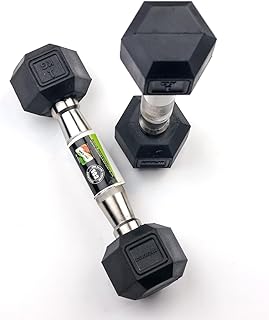 Cougar Hexa Dumbbells, Rubber Coated Hex Dumbbell Set, 1 set of Men's Dumbbell Set For Home Gym Exercise & Fitness (1 Kg P... Price In India