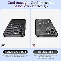 Vista 3 de Funda para iPhone 14 Pro con carga inalámbrica Magsafe, disipación de calor, soporte magnético, soporte invisible integrado y soporte de anillo