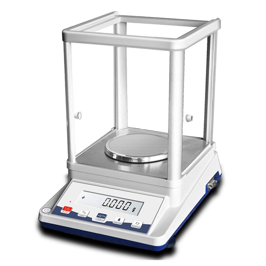 0.001g Bilance elettroniche da Laboratorio Bilance analitiche di precisione Bilance LCD digitali per Gioielli Farmacia Scuola Impermeabile Bianco