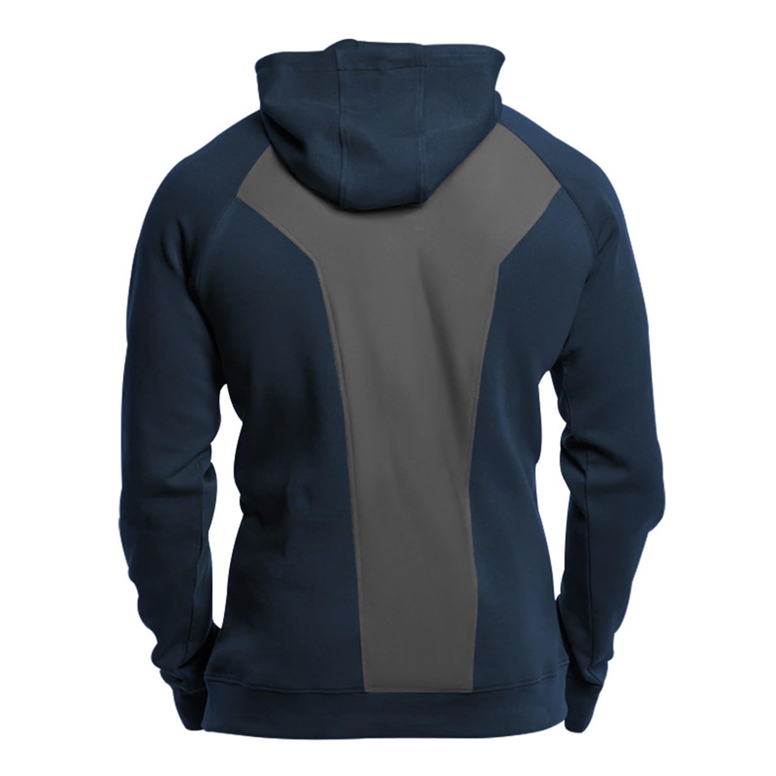 Generisch Tuta da allenamento in pile da uomo, 2 pezzi, con cappuccio + pantaloni da jogging, tuta sportiva da palestra, traspirante, tuta da jogging, tinta unita