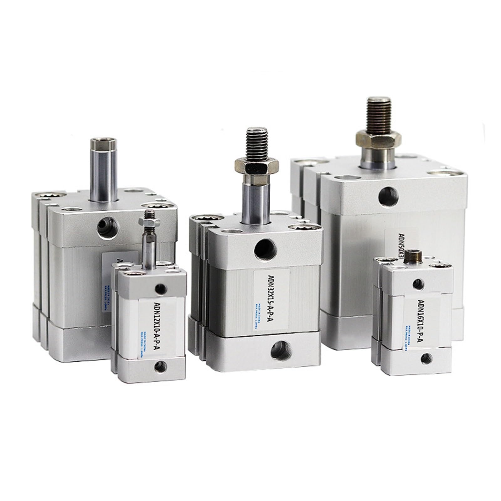 Pneumatikzylinder ADN63X5/10/15/20/25/30/45/50/80-A-P-A Doppelwirkender ADN kleiner quadratischer Pneumatikzylinder (ADN63 x 45, Außengewinde)