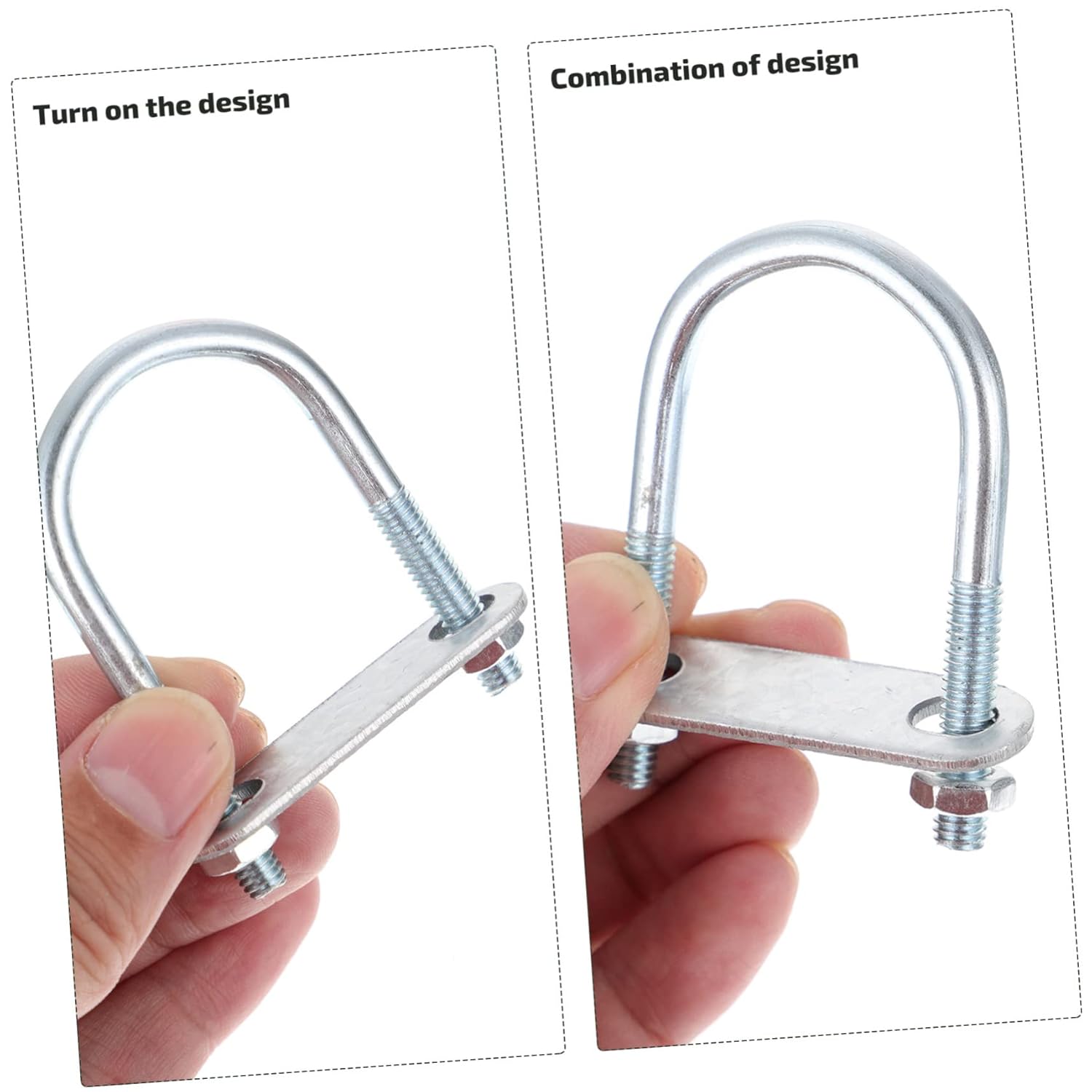 VICASKY 25pcs U-Shaped Screw Tube Clamp Greenhouse Clamp U-Shaped Bracket for Fixed Tube Made