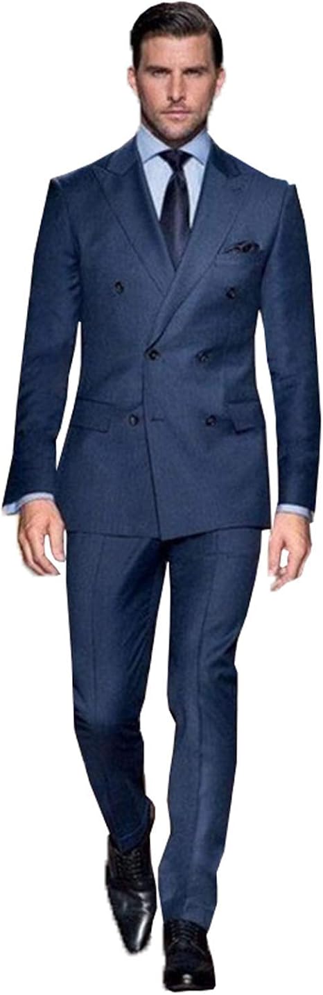 2-delig Afrikaans pak voor heren, slim fit, blazer met dubbele rij