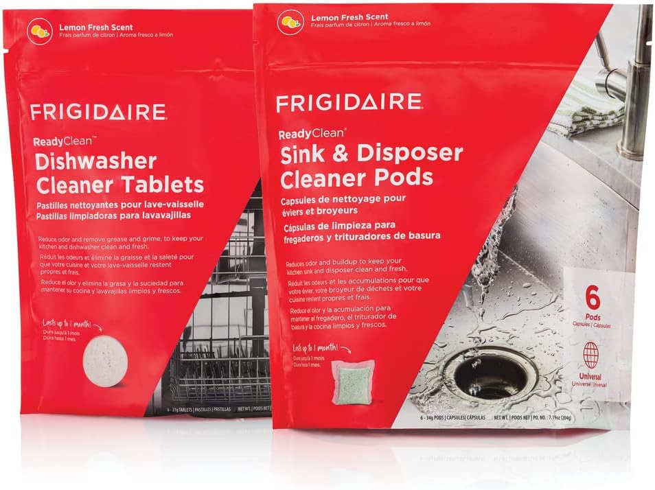 Frigidaire ReadyClean™ Kitchen Tablet Bundle: 6 Dishwaster Probiotic tablets + 6 Sink Disposer pods