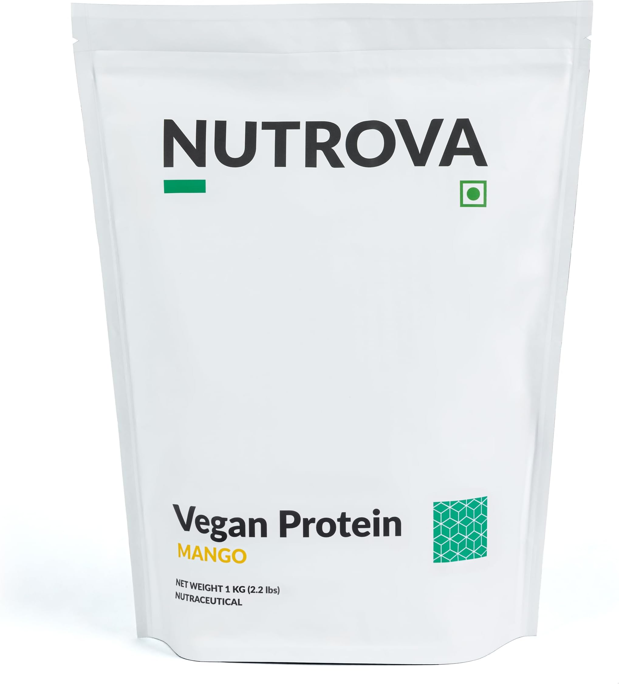 Vegan Protein Isolate Mango 1Kg (Pack of 1) with 24g Protein per Scoop for Muscle Building | Gluten & Sugar Free Ideal Plant Protein sweetened with Stevia, 80% Protein with Taurine & Leucine