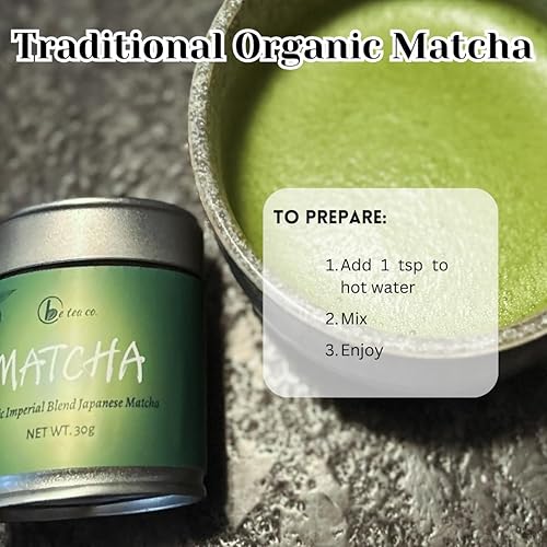 Miniatura 4 de Be Tea Co Mezcla Imperial Orgánica Matcha Japonesa 1.06 oz | Primera cosecha de Uji y Kagoshima