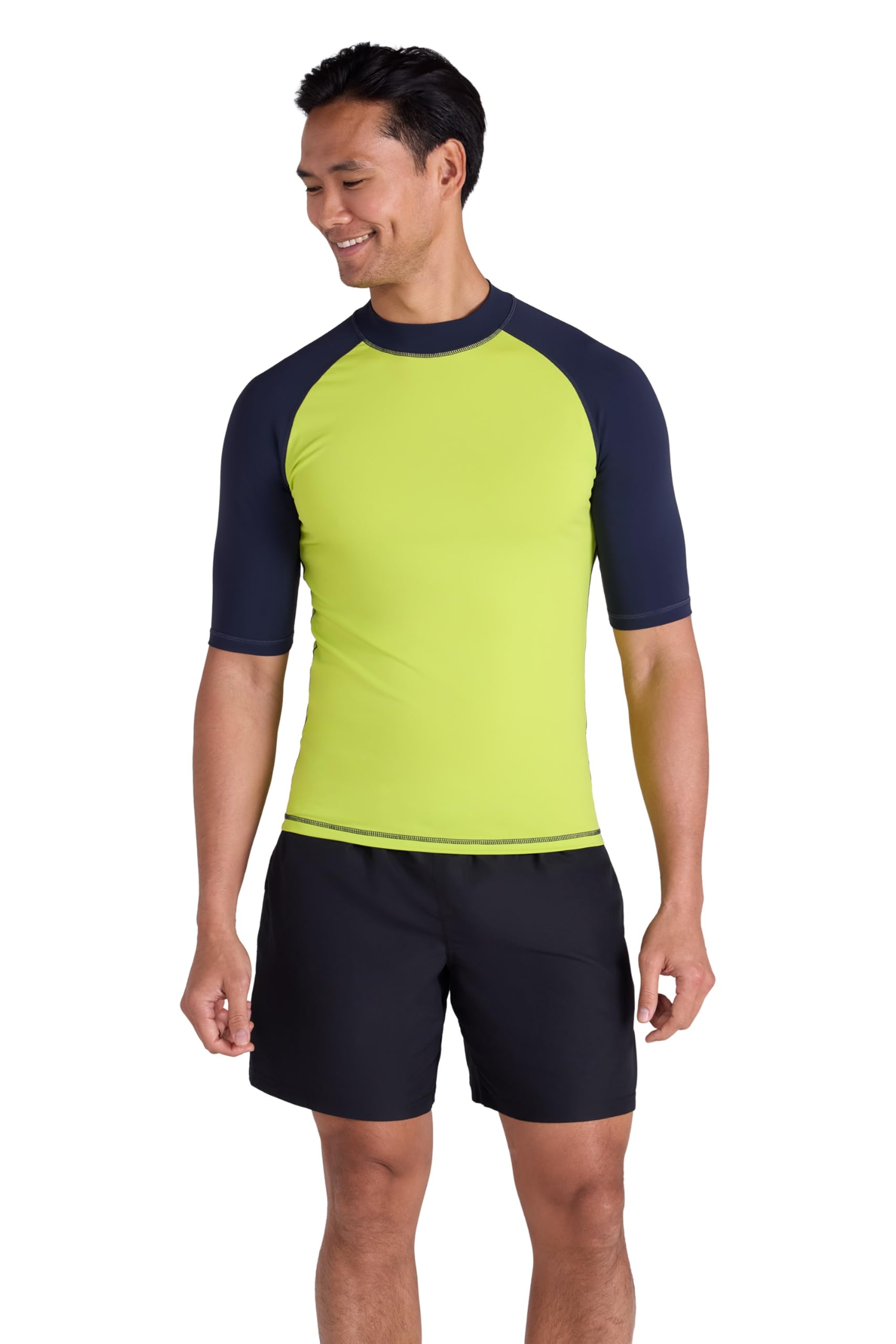 Mountain Warehouse Men's Bright Yellow Uv Short Sleeve Rash Vest 4XL
