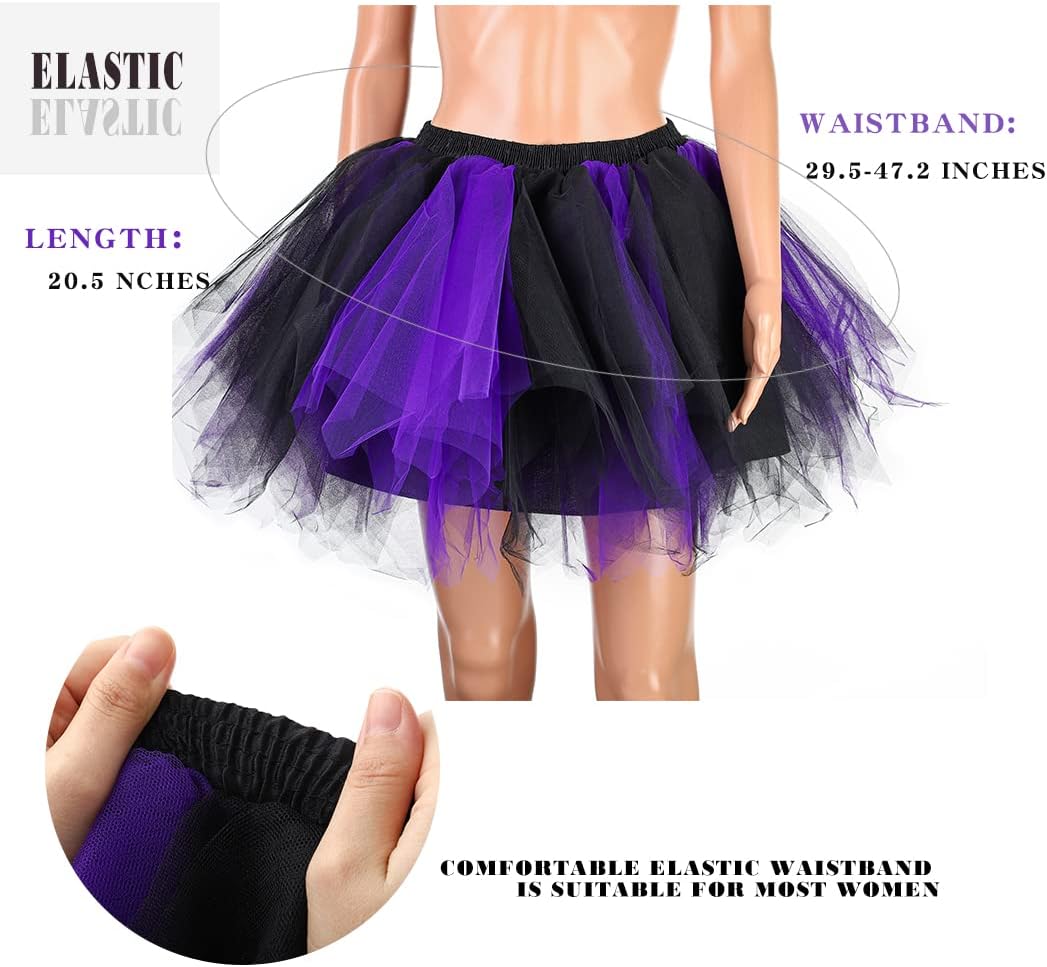 Women Tutu Skirt Elastic Dance Skirts Tulle Ballet Tutu Classic Adult Costume Bottoms for Festival Cosplay - Image 5