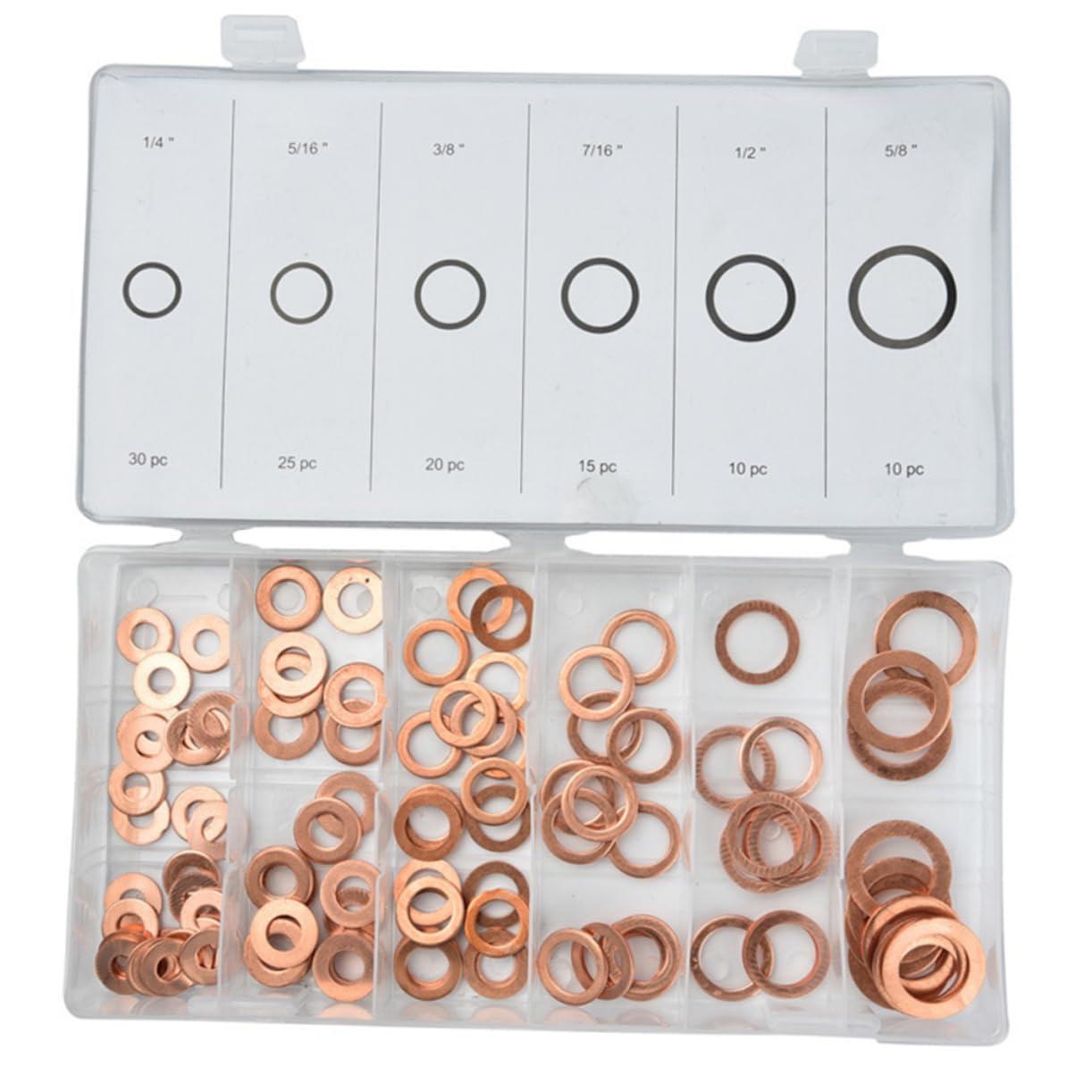 110pcs Copper Washer Oil Drain Gasket Gasket Assortment for Automotive Machinery Lightweight Great for Sump Plugs Hydraulic Fittings