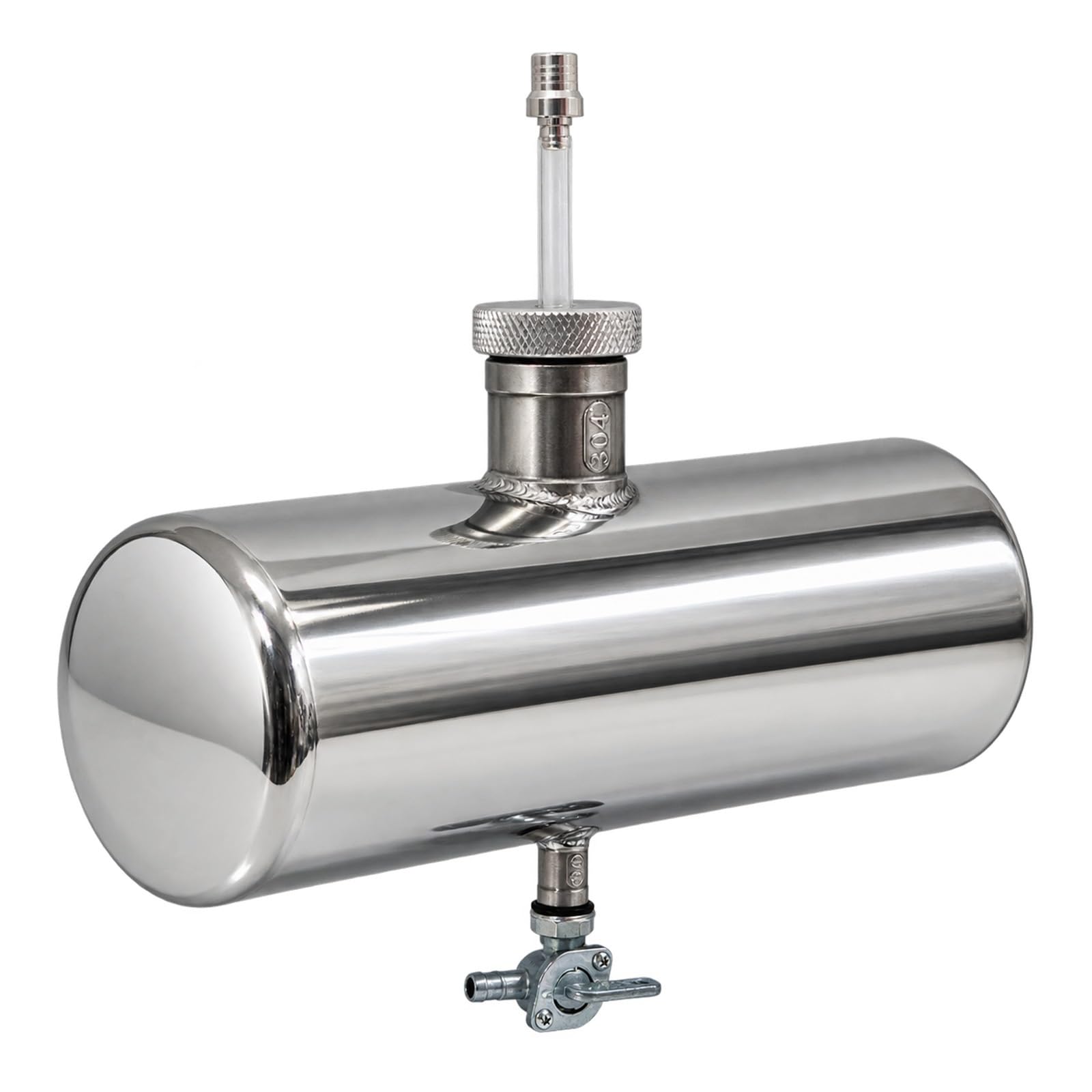 JMCHstore 4x11'' Stainless Steel Mini Bike Cylinder Gas Fuel Tank