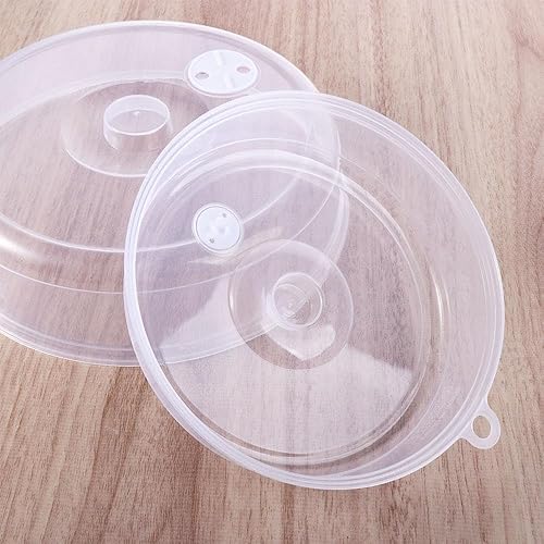 Miniatura 3 de Cubierta de salpicaduras de microondas para alimentos, placa de plástico para microondas, tapa de cubierta de alimentos con rejillas de ventilación