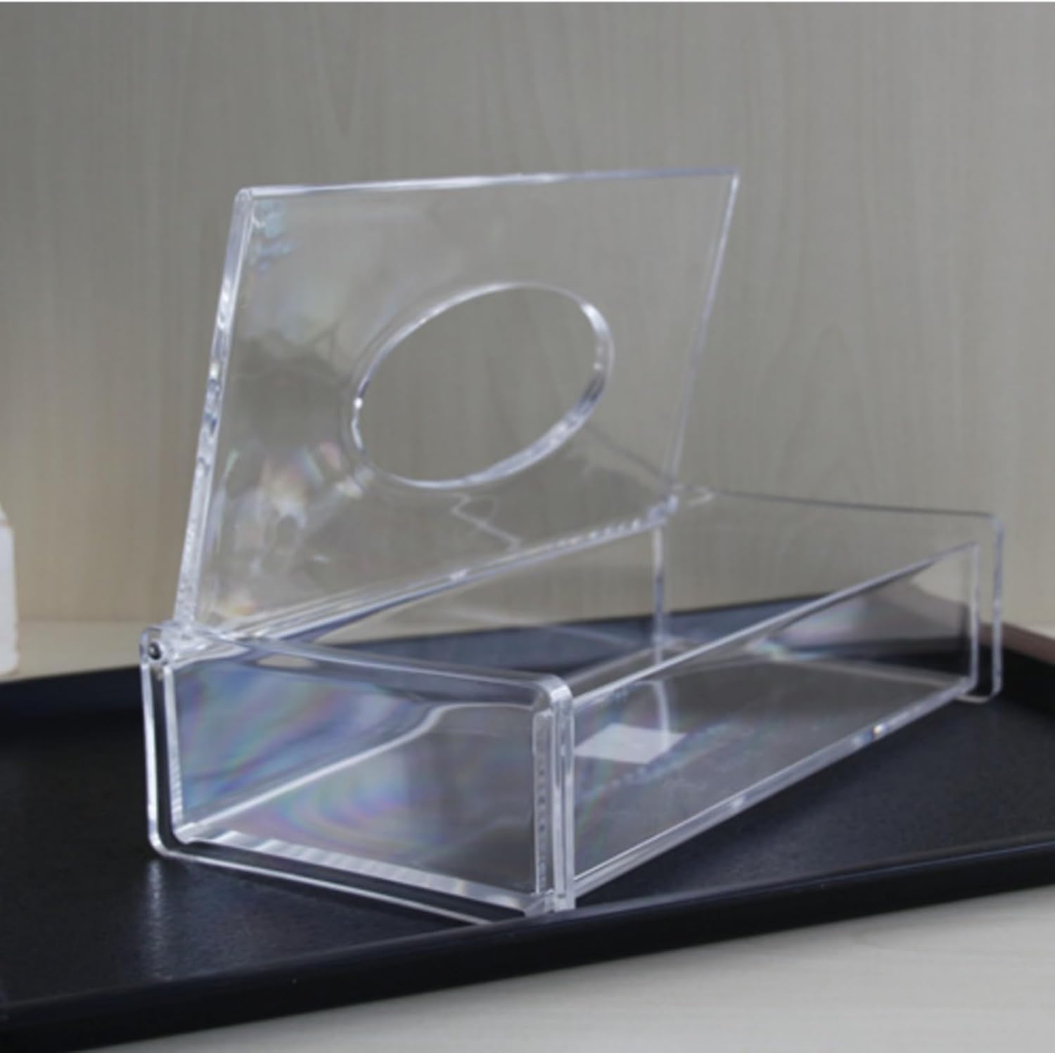Tissue Box Holder Transparent Acrylic Space Saving Easy to Clean Napkin Organizer for Home Office Bathroom (26.7x13x8.5cm (10.5x5.1x3.3in))