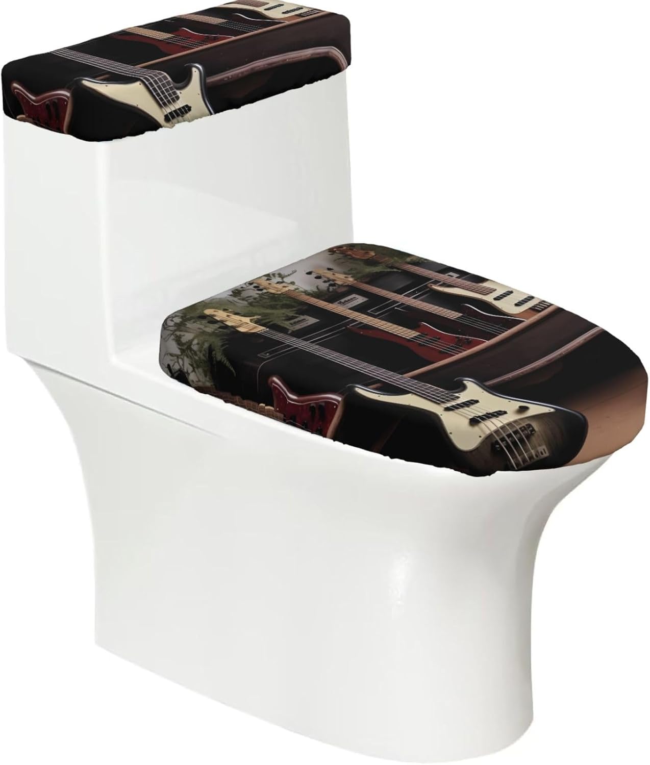 2 Pcs Toilet Lid Cover And Toilet Tank Lid Cover Washable Toilet Cover
