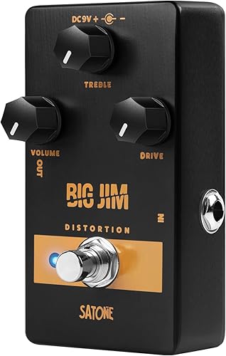 Vista 32 de Satone Pedal de efecto de guitarra eléctrica S807 Hugger Compressor - Pedal de metal acústico preestablecido con efecto de compresor de circuito