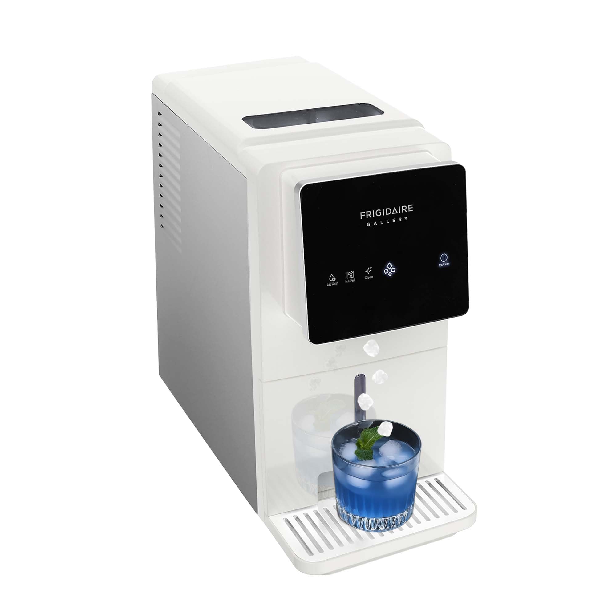 FRIGIDAIRE Countertop Crunchy Chewable Touchscreen Nugget Ice Maker, 33lbs per Day, Auto Self Cleaning, White on Fridge.com
