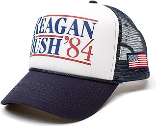 Reagan Bush 84 Hat USA Flag Unisex Adult Cap