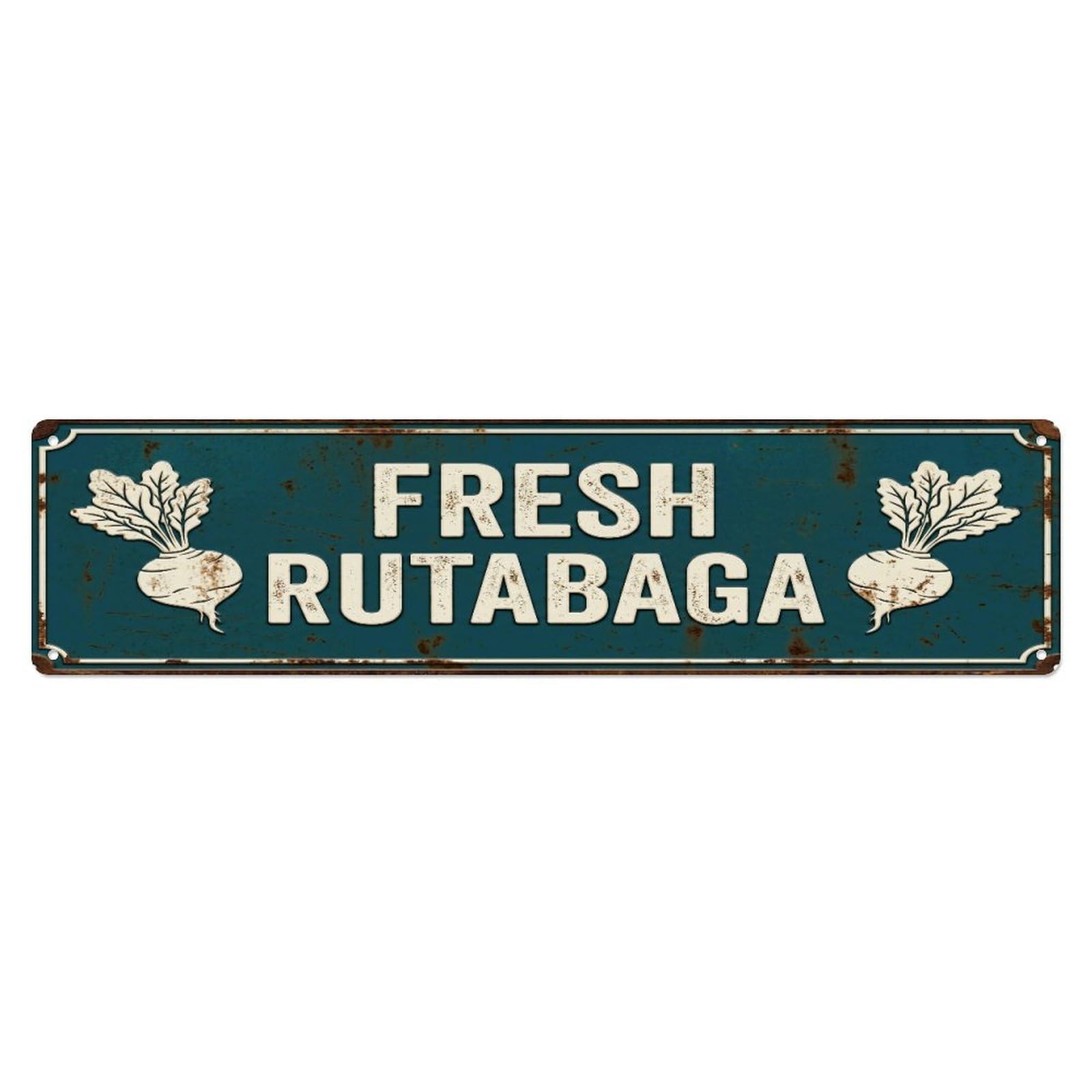 Metal Tin Sign FRESH RUTABAGA Vintage Root Rustic Farmhouse