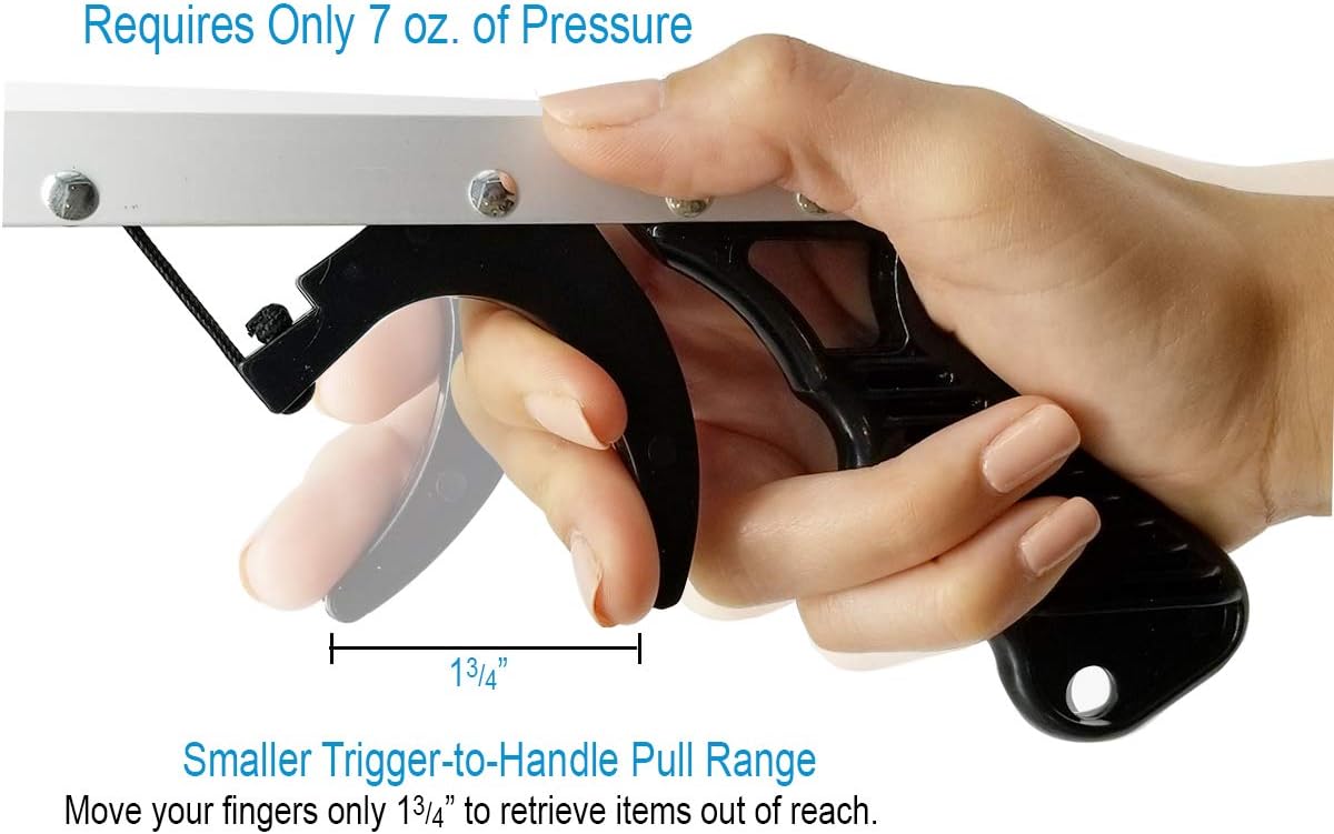 Reacher Grabber Tool. Norco Featherlite Reacher, 26. Lightweight Reaching Aid with Magnetic Tip Extends Reach. Use as a Dressing Aid. Picker Upper for Cell Phone, Remote, Trash. Elderly, Rehab kit.