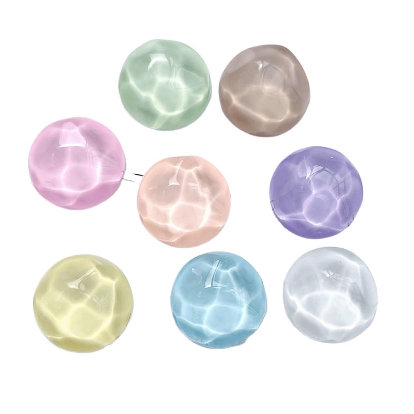 Glass Magnets 12pcs Circular Transparent Fridge Magnet Photo Wall Message Board Bulletin Decoration Magnetic Stickers
