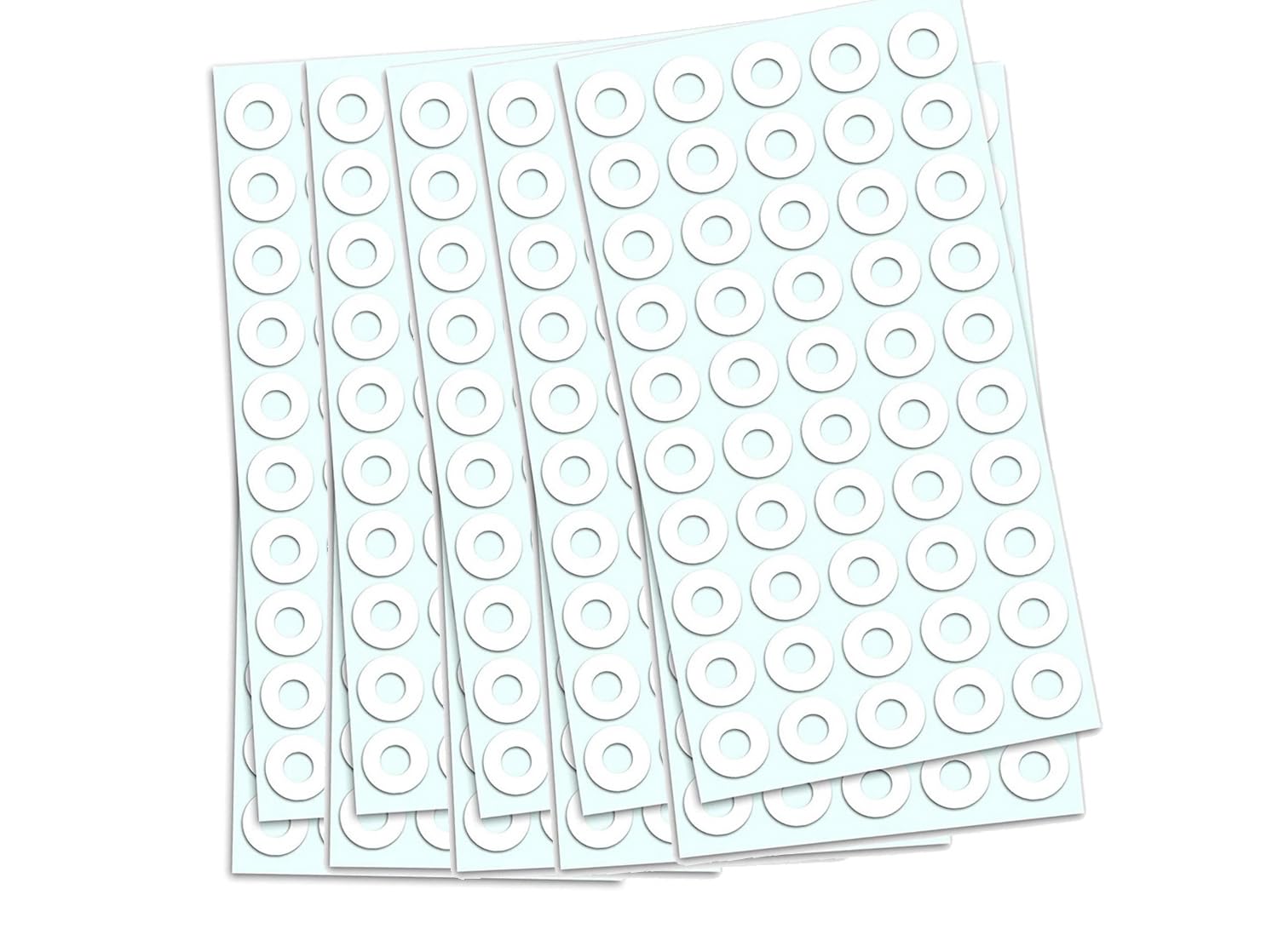 Salvabuchi Fogli Rinforzi Autoadesivi 13mm Trasparenti Bianco 1000 Pezzi