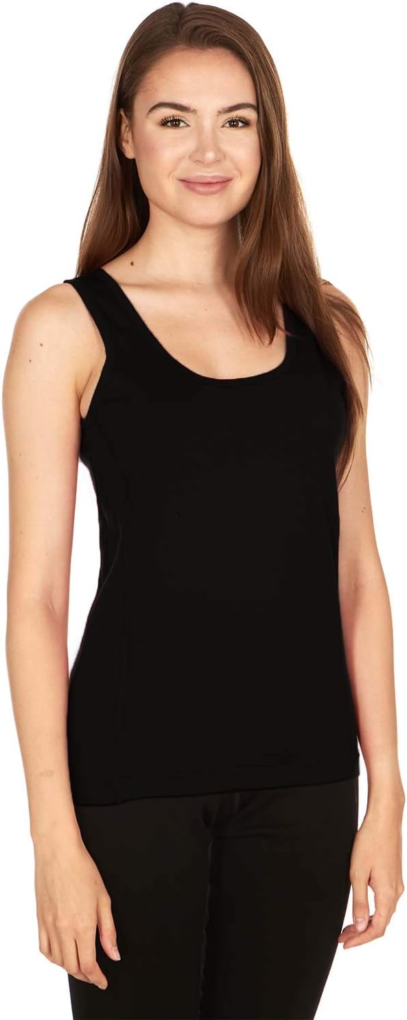 100% Merino Wool Womens Lightweight Tank Top - Moisture Wicking Soft and Breathable Under Shirt