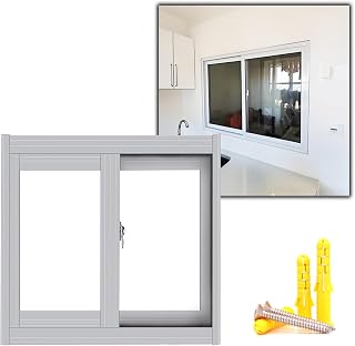 28x14in 31x12in Basement Window for Houses Double Pane Bathroom Replacement Slider Window, Mobile Home Windows with Screen and Tempered Glass(White,27x13)