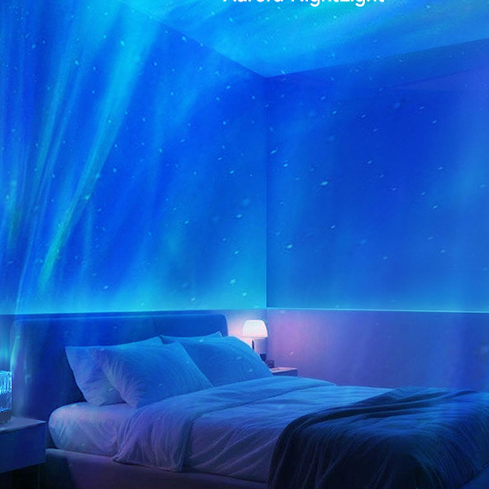 Lampada da Proiezione Ambientale con Altoparlante Bluetooth e Rumore Bianco, Lampada Notturna per Camera da Letto e Bagno - da Proiettore Ricaricabile a 7 Colori per il Relax e il Sonno