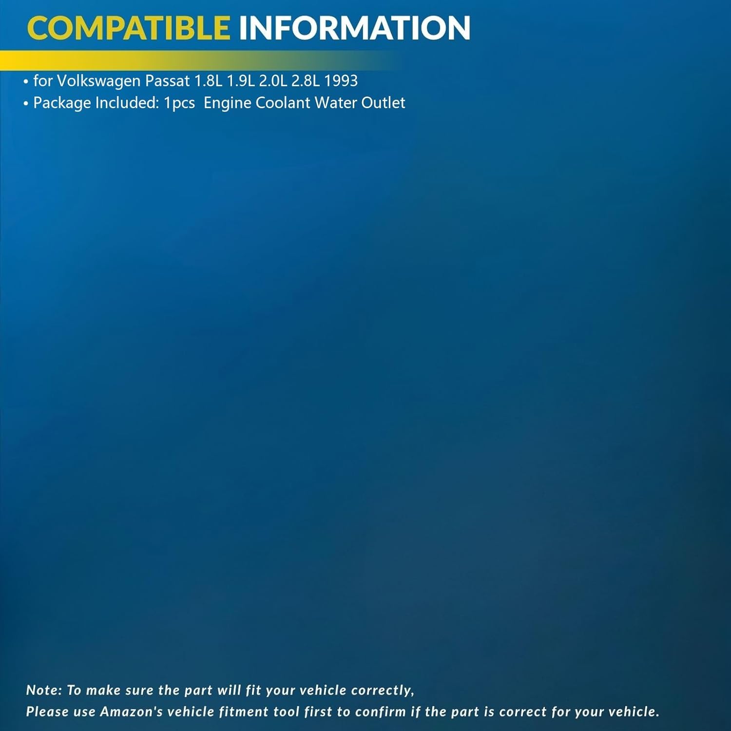 Engine Coolant Water Outlet for Volkswagen Passat 1993