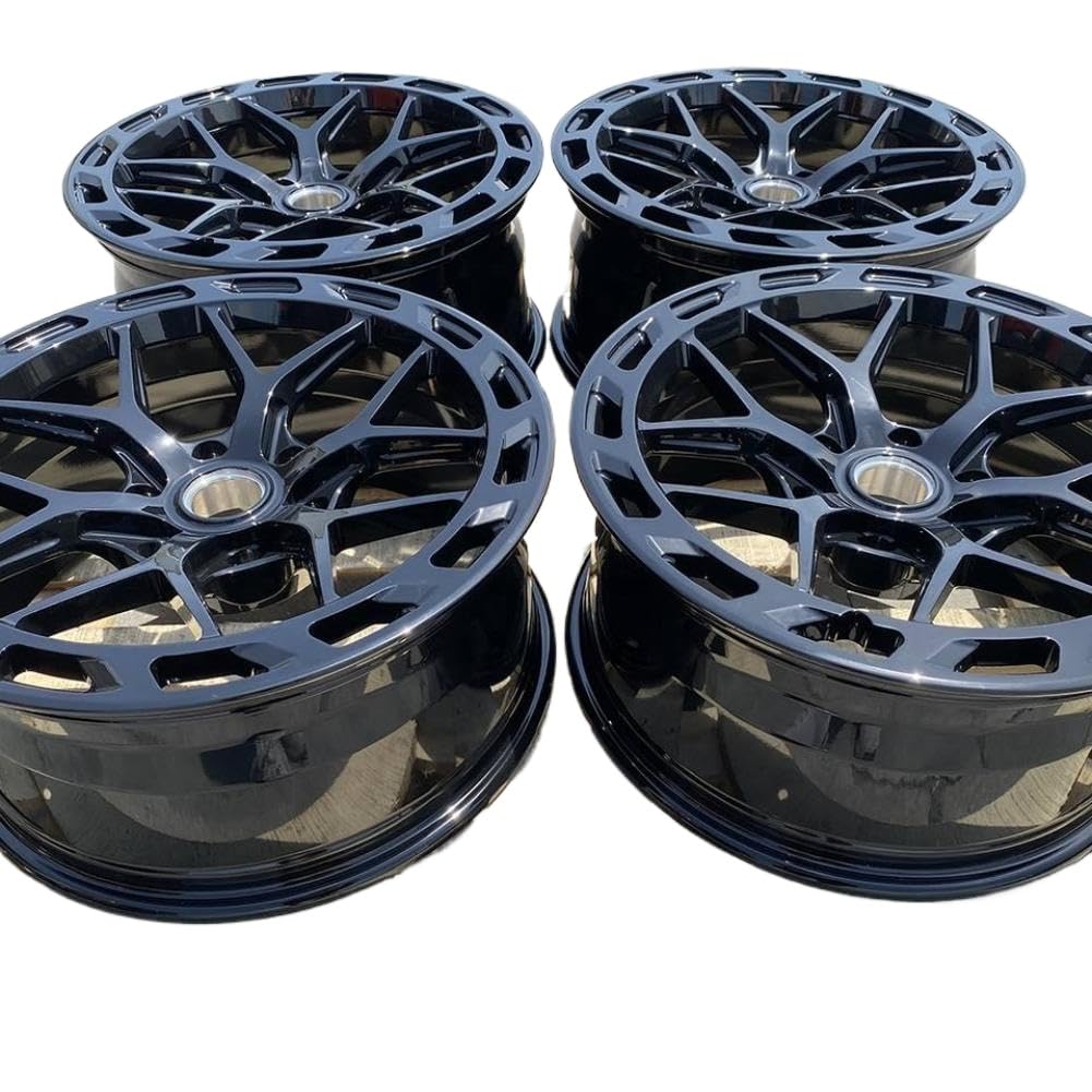 Llantas de aluminio monobloque 19 21 22 pulgadas Rueda de coche forjada negra brillante 6x139,7 Compatible con turismos