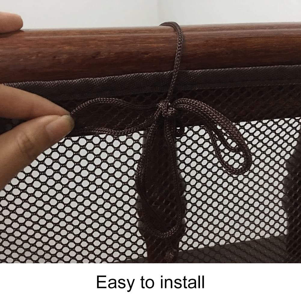 Rete Di Sicurezza Per Scale E Balconi 2m X 78cm - Marrone, Per Proteggere Bambini E Animali - Foto 5