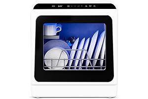 EUHOMY Mini Dishwasher Countertop Portable Compact