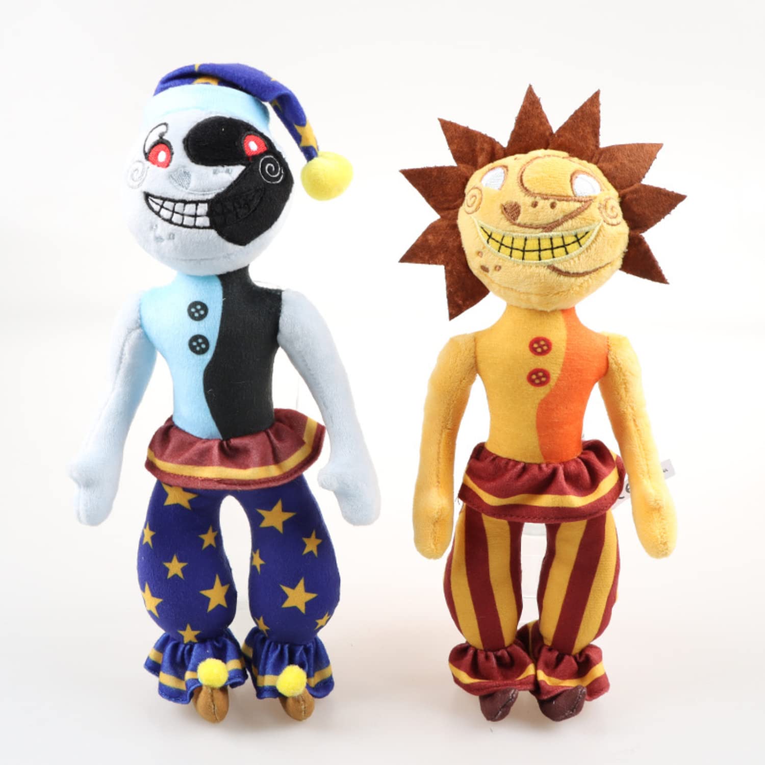 2 PCS Sun and Moon Cartoon Plush Toy Doll Toys Birthday Gift Christmas Festival Present Dolly Animal Clown Figure Plush Stuffed Doll Toys 8'' (Standing)