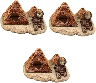 Mipcase 3 Pçs Tanque De Resina Paisagem Simulada Esconderijo Esconderijos Em De Adorno Egípcio Decorativo Escondendo Aquário Decoração Decorações Pirâmides Abrigo Camarão Réptil