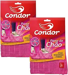 Kit 2 Panos de Chão 70x50 Grande para Limpeza Geral Pisos Janelas em Microfibra Condor 1676