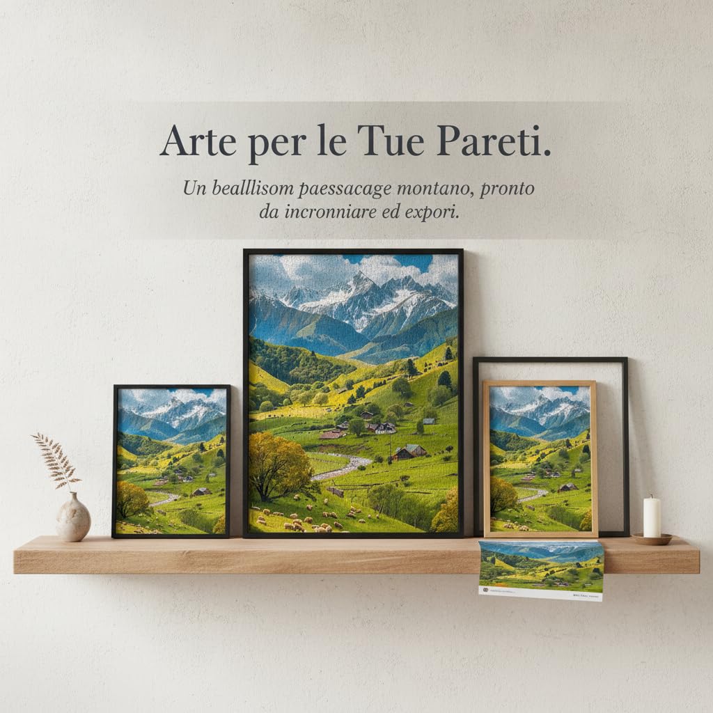 Puzzle di Legno Paesaggio, style to 1, 500 | Superficie liscia, Puzzle da collezione, Per attività manuale, Per decoratori casa