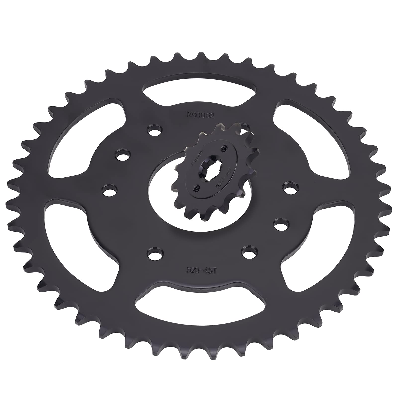 Road Passion Piñón 520-14T 45T Zähne Piñones Delantero y Trasero Compatible para 125 ABS 2014-2020 125 RC 2020 125 RC ABS 2014-2019 200 ABS 2015-2020 200 RC 2014-2020
