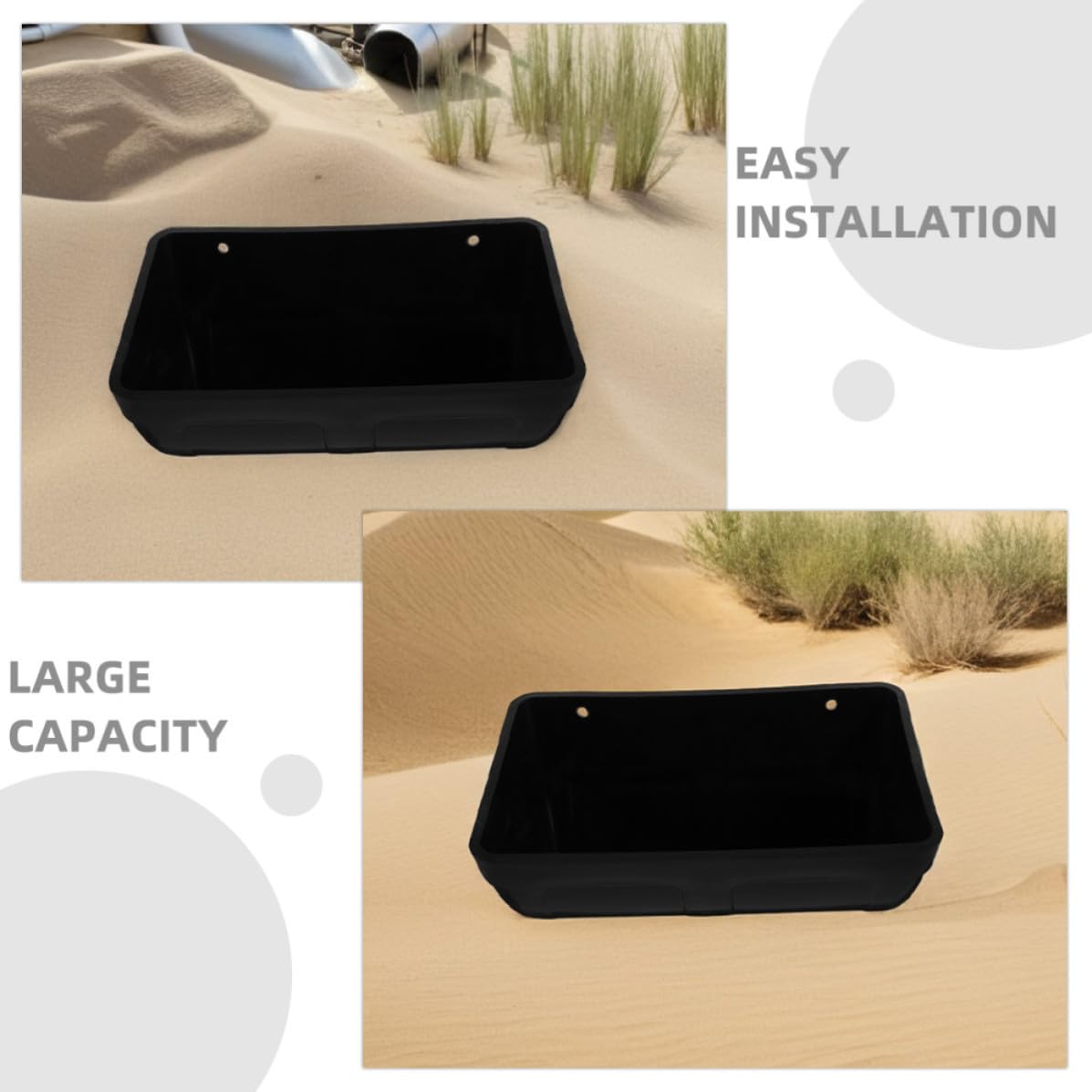 MAGICLULU 3 Pezzi Mangiatoia per Polli da Appendere in Pp Nero Facile Installazione e Design Anti Calpestio, per Alimentare Galline e Pollame in Allevamenti