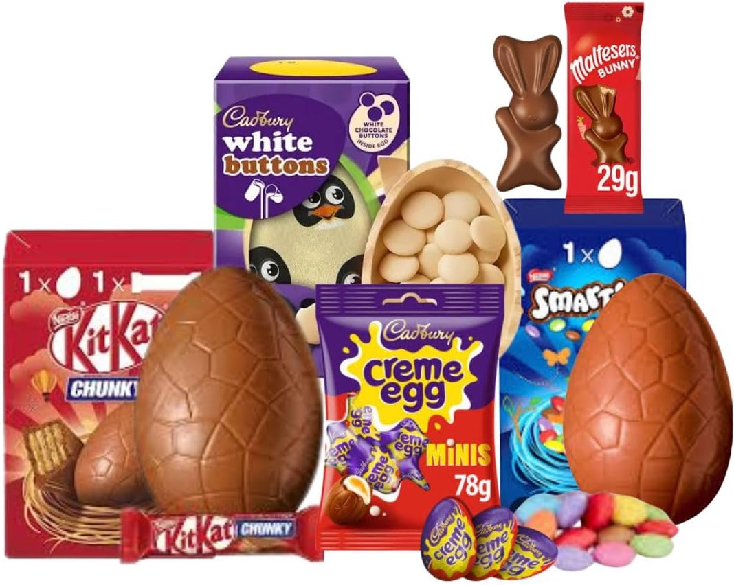 Easter Egg Hunt Bundle Dairy Milk Buttons White, Creme Egg, Smartie