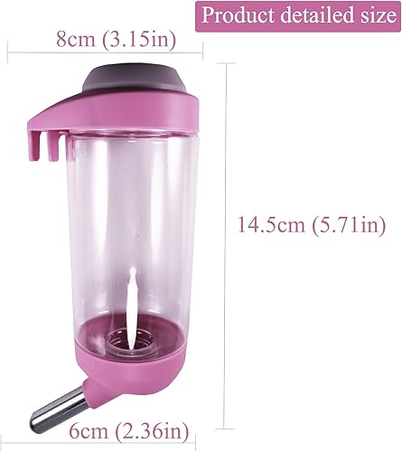 Miniatura 2 de Dispensador de botellas de agua para perros  Dispensador de agua para perreras sin goteo y botella de agua de jaula  Botella de agua fácil de usar