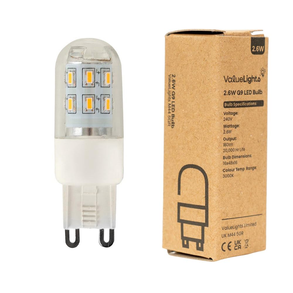 Minisun Warm White | Pack Of 10 3W Energy Saving G9 Led Light Bulbs | Bulbs, Home Décor & Improvement Essential