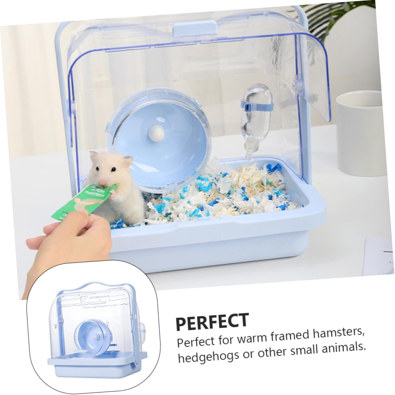 NOLITOY Portable Travel Cage for Hamsters Small Animal Carrier Pet Carrier Travel Case Plastic Box