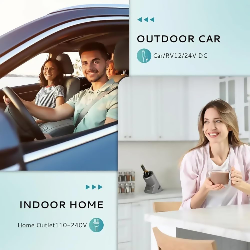 Amazon｜ポータブルシングルボトルワインクーラー、電動ワインチラー