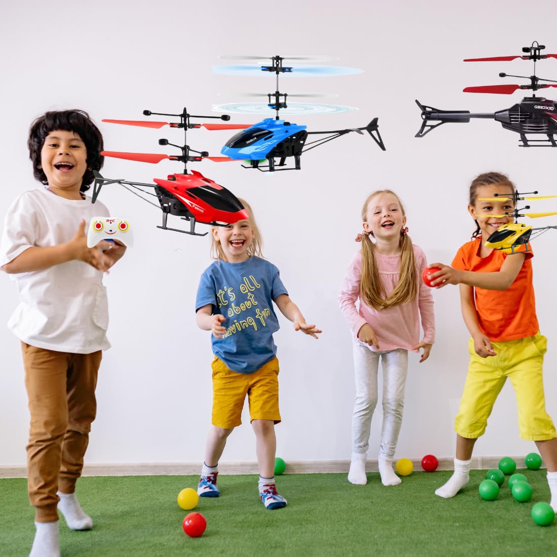 VRION® Helicopteer for 6 + Years Boys Indoor and Outdoor Helicopteer, Palm Sensing Helicopteer with led Lights Birthday,Chiristmas,Xmas Gifts(Pack of 1) (Reda) 3