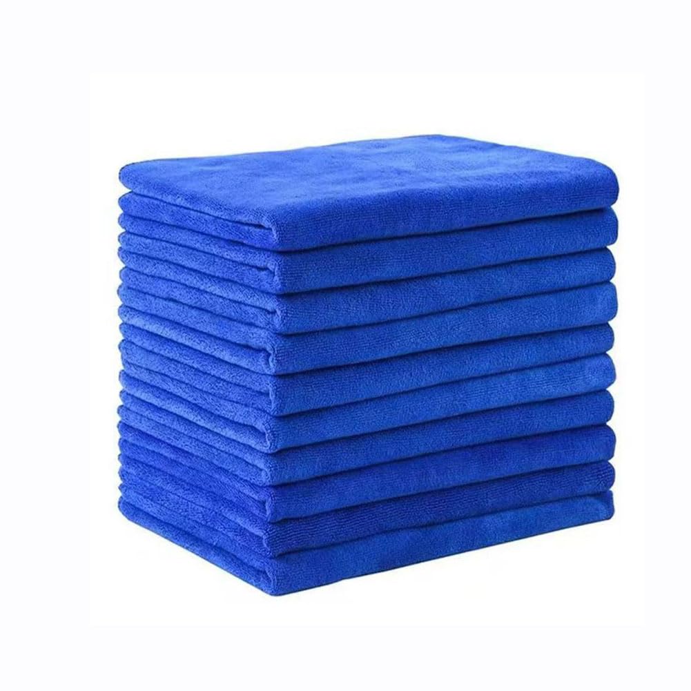 Microfasertuch 10 Stück Reinigungstuch Weiches Tuch Allzwecktücher Auto Poliertuch Saugfähiges Putztücher Wipes Lappen Fusselfrei Trockentuch für Küche Haus Motorrad Boot 30 * 60cm【400g/㎡】