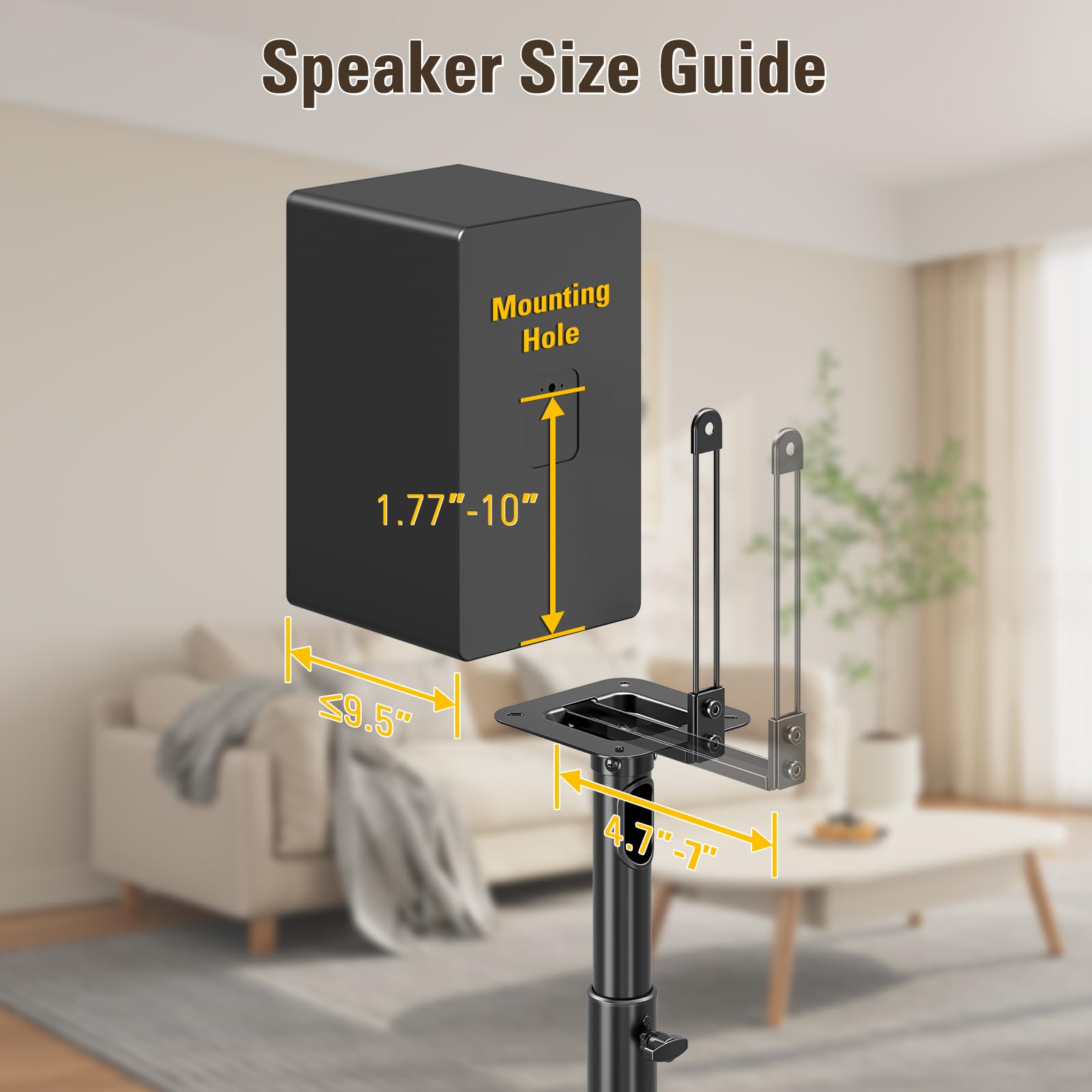 Amazon | Mounting Dream 高さ調節可能なスピーカースタンド 本棚
