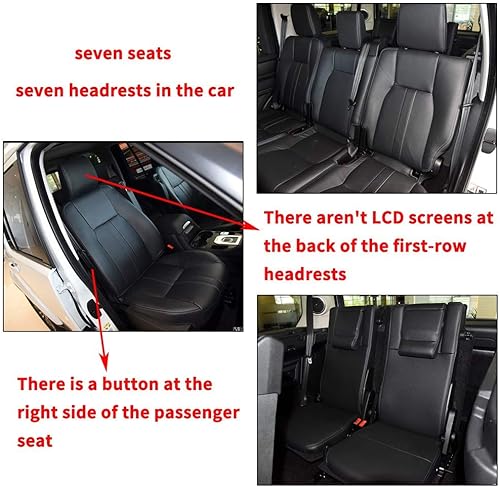Miniatura 2 de Juego completo de fundas de asiento personalizadas para Land-Rover Discovery 4 7-seat 2015-2016 cuero protector de asiento de coche rojo